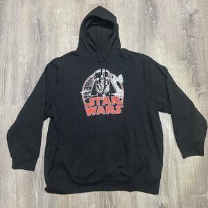 Star Wars Men’s Darth Vader Graphic Hoodie - 3XL Black Long Sleeve Pullover